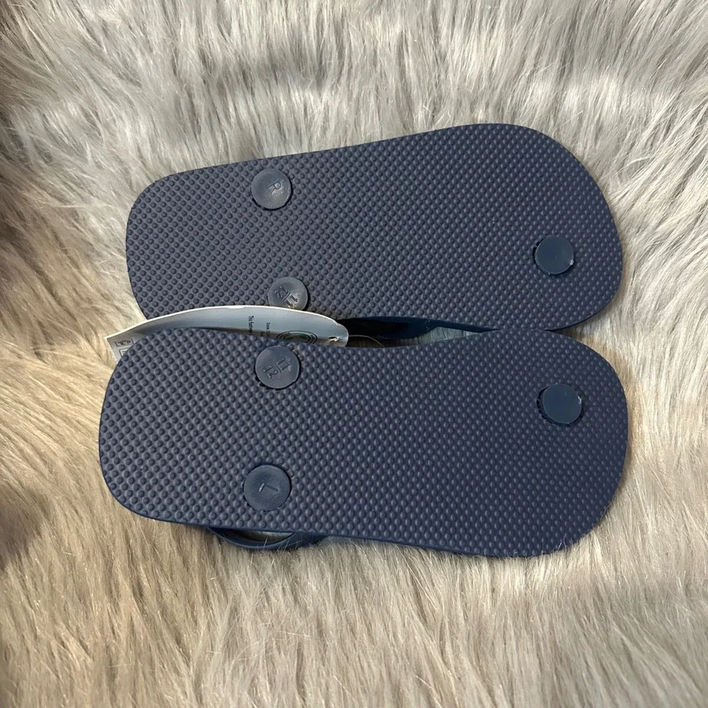 Wonder Nation Flip Flops Toddler Boy Size 11-12 Blue Ocean Animals Sandals Shoes